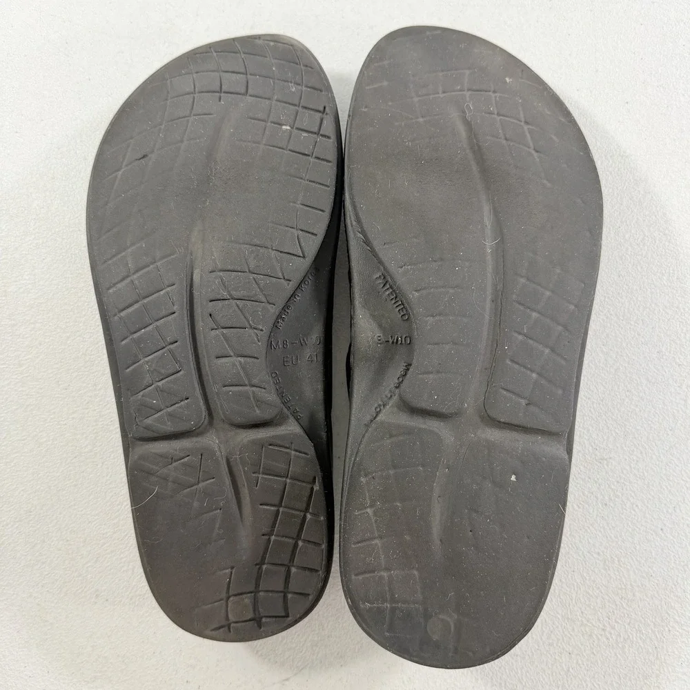 Oofos‎ Original Black Recovery Comfort Flip Flop Sandals Men's Size 8 Women's 10